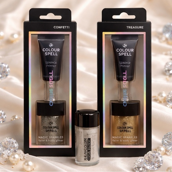 Kleancolor Other - Sparkle Trio! Colour Spell Magic Sparkles, Confetti + Treasure, Loose Glitter